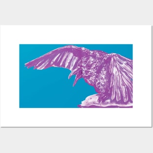 Omniscient Purple Raven Posters and Art